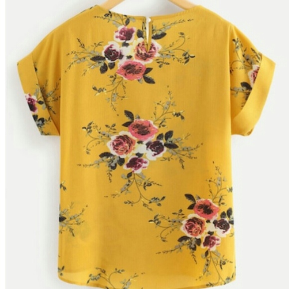 Plus Size Golden Flowers Boutique Blouse - Picture 2 of 3